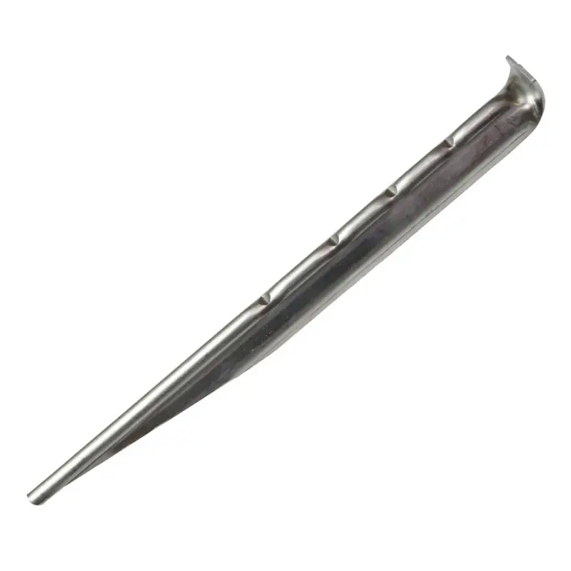 Hering de tente yourGEAR VP18 en aluminium, profil en V, longueur 180 mm, léger et robuste, idéal pour sols standards en camping. Surface argentée, extrémité courbée pour une fixation facile.
