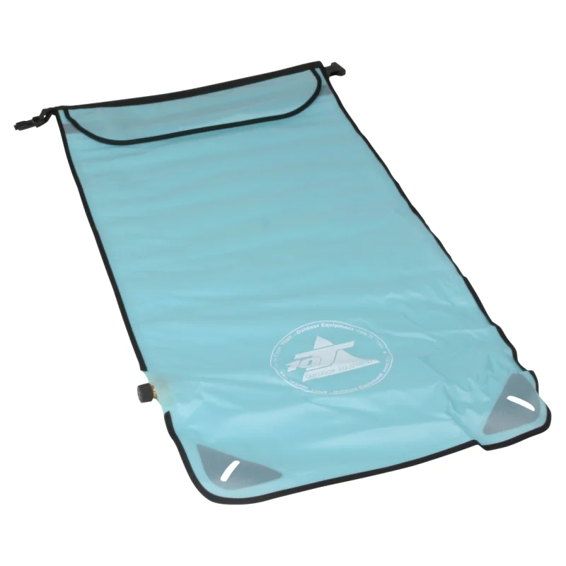 Sac étanche 10T Dry Bag WPC 15L bleu, matériau imperméable, coutures noires, soupape latérale de compression, logo 10T Outdoor Equipment visible, conçu pour garder l’équipement au sec lors d’activités outdoor.