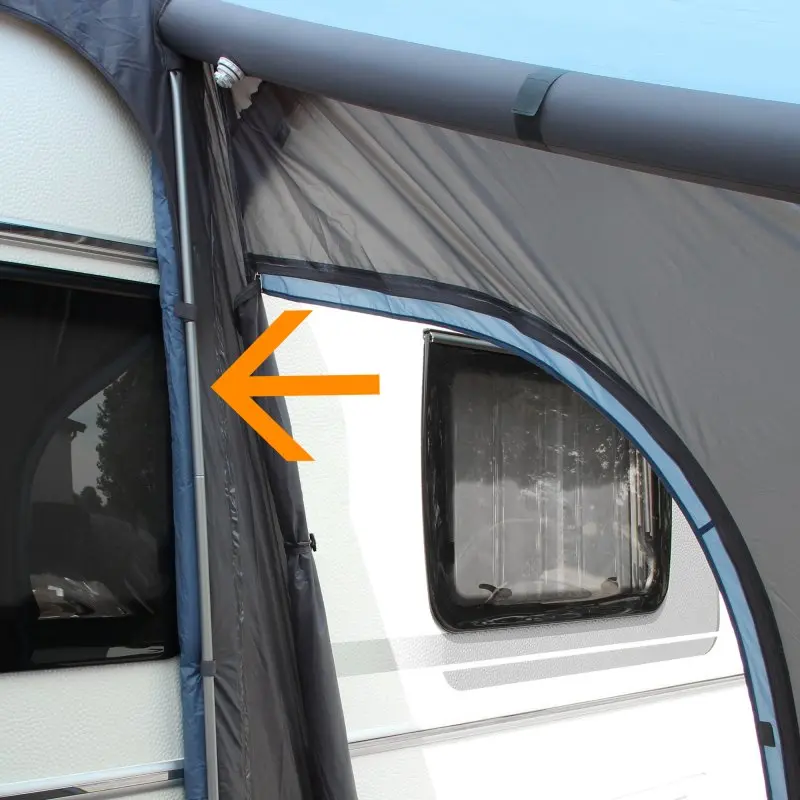 your GEAR Rear Upright Pole Set - 2 x Andruckstange Vorzelt Teilvorzelt Teleskopstange 108 - 260 cm