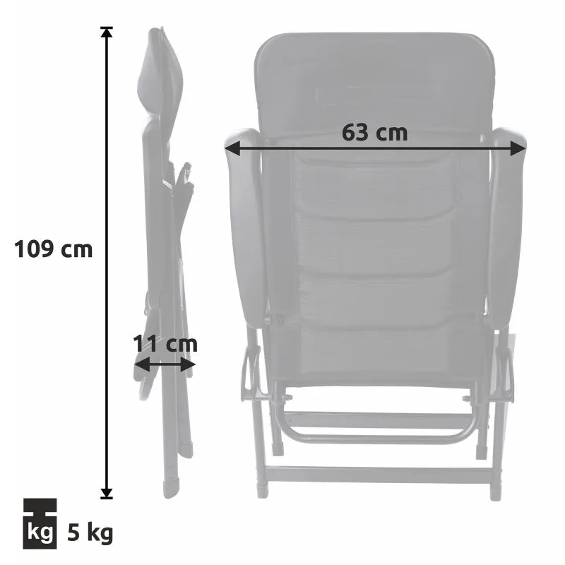your GEAR high-back chair Sovana 3D - XXL garden chair, folding chair, 3D mesh, 6-way adjustable