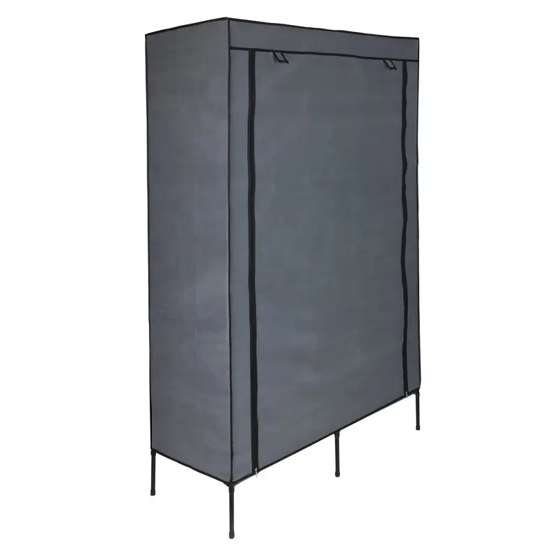 2nd Chance - your GEAR Kleiderschrank Grado Stoffschrank 108x45x175 cm Schrank mit 2 Kleiderstangen und 4 Ablagen (71198)