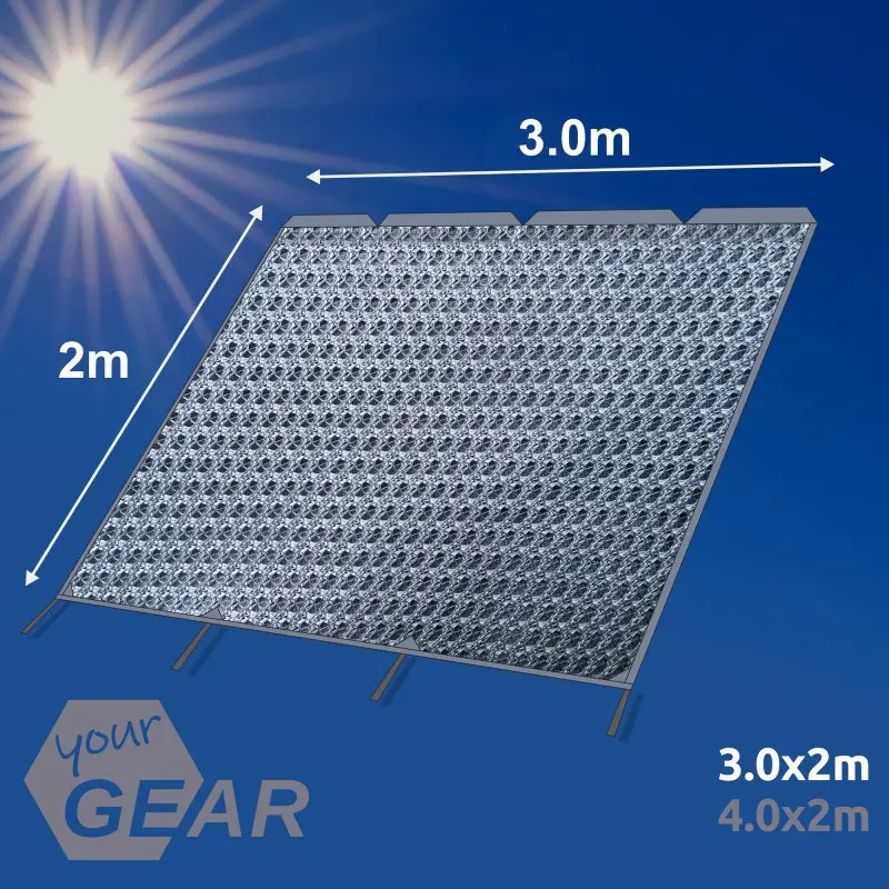 your GEAR Procida - Sonnenschutz Vorderwand 300x200 cm für Caravan Sonnensegel Sun Sail Markisenwand