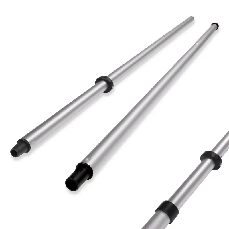 your GEAR Rafter Pole TO 6000, two-piece aluminum tension pole with black plastic end caps and adjustment rings, suitable for Thule Omnistor 5 and 6 series awnings, shown on a white background.
