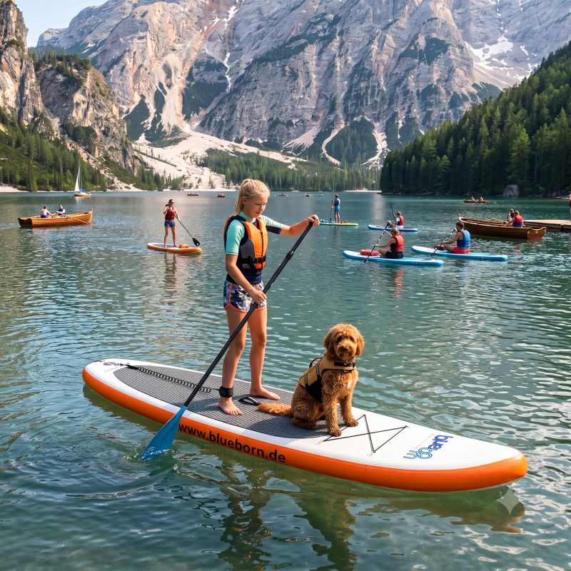 Blueborn ProGlider 11 SUP 332x77x14 cm Stand Up Paddle Board avec pompe Système à double chambre