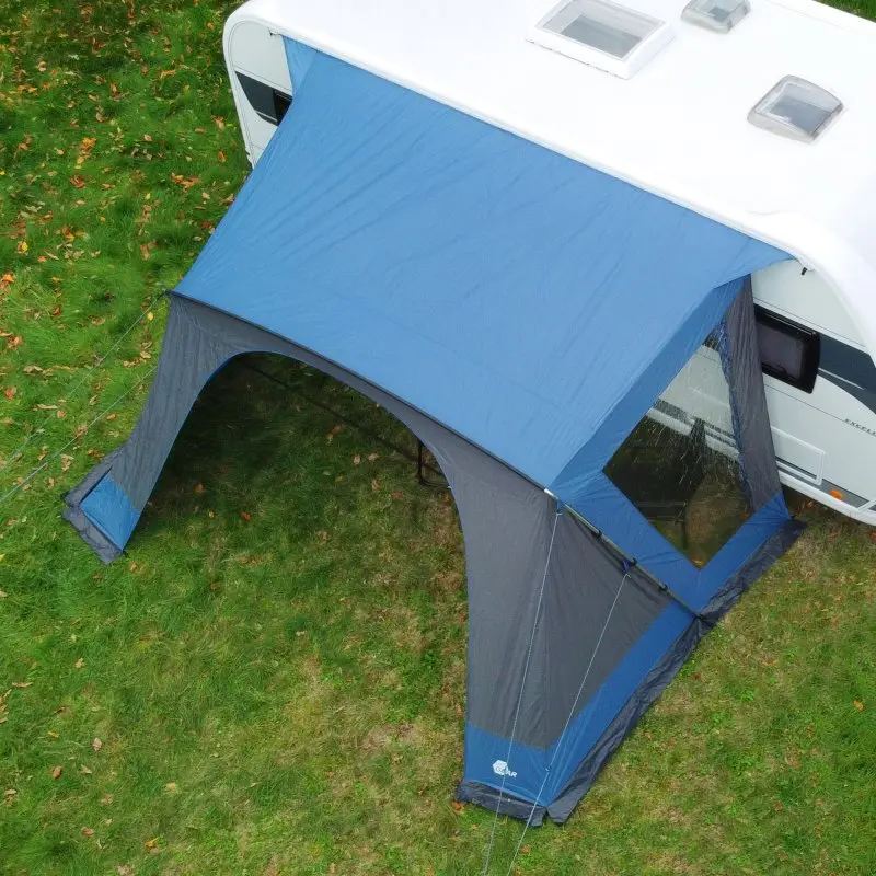 your GEAR Sharki 330 - Wohnwagen Sonnendach, Vorzelt mit Alugestänge und 2 großen Seitenfenstern