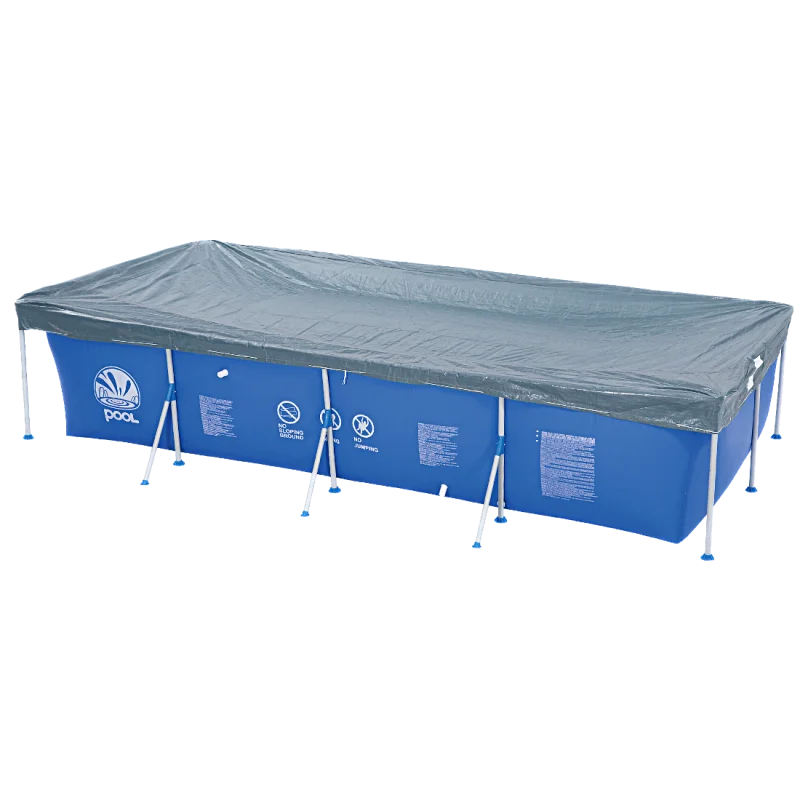 Jilong Pool-Abdeckung rechteckig Abdeckplane für Stahlrahmen Pools 380x178 cm Schwimmbecken Cover