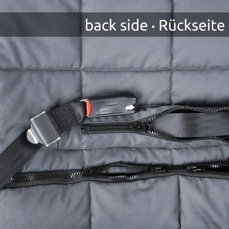 2nd Chance - your GEAR Rapallo - Hunde Schondecke für Auto Rücksitzbank mit 2 Einstiegen, robust, weich, waschbar (71369)