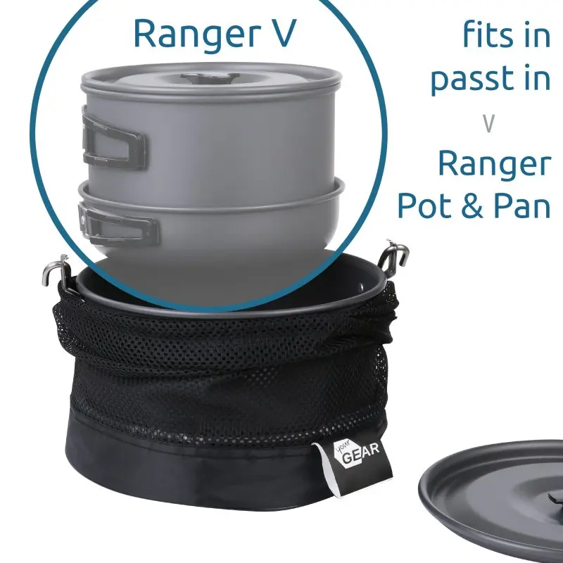 your GEAR Ranger Pot & Pan - Kochgeschirr mit Topf, Pfanne, Deckel - Erweiterung für Ranger V Set