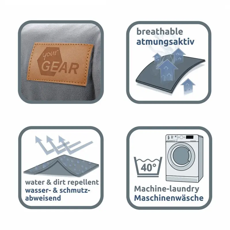 your GEAR Belluno 90x140 cm orthopädisches Hundebett, Hundekorb, waschbar & hygienisch