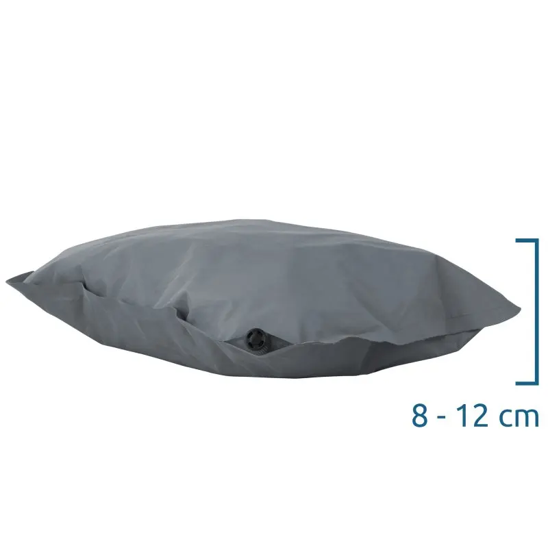yourGEAR Reise-Kissen Set 2x Kopfkissen 40x30cm weiche Füllung 8-12 cm hoch komprimierbar aufblasbar
