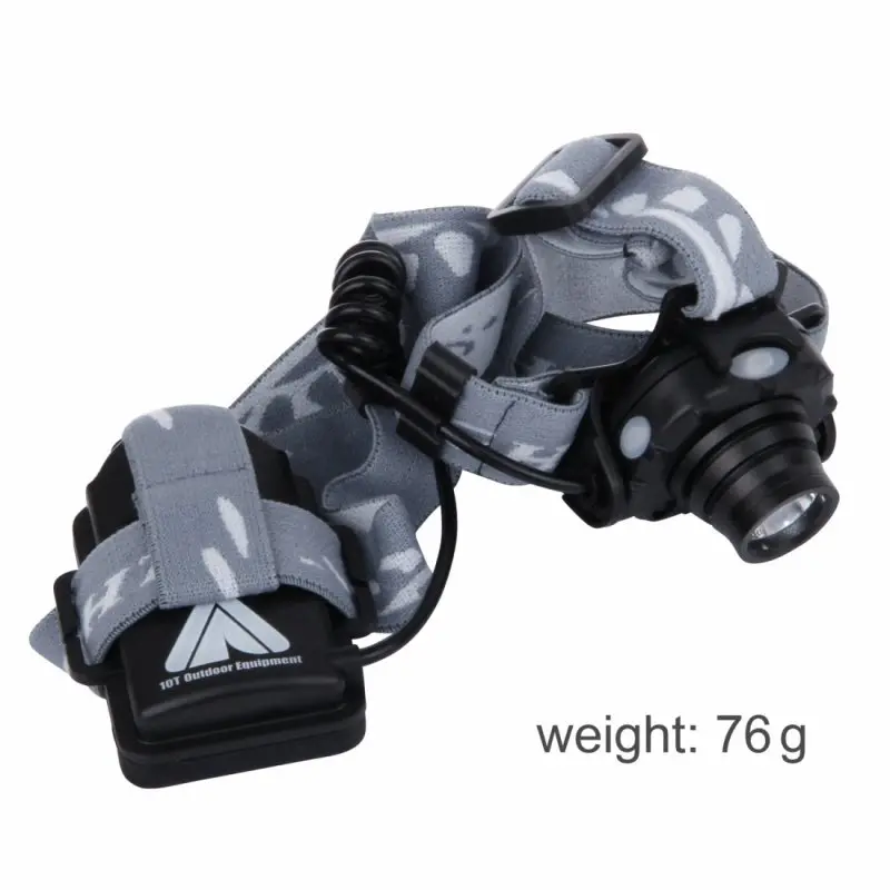 10T SHL 170 sensor headlamp, blue, with adjustable grey strap, CREE XP-E R3 LED, 170 lumens, black lamp housing, IR gesture sensor, lightweight at 76g, suitable for outdoor activities.