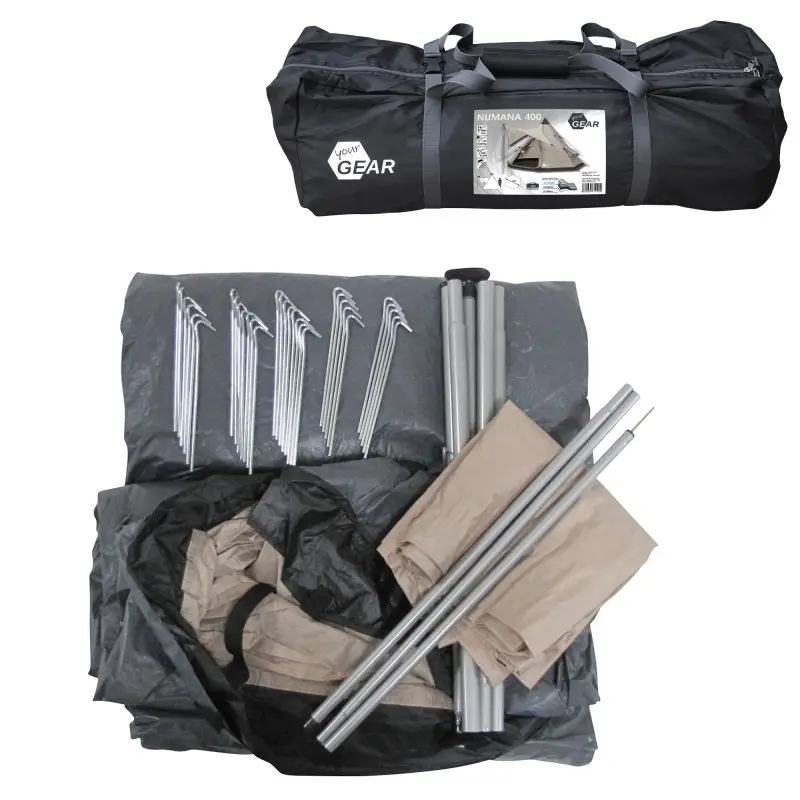 your GEAR Zelt Numana 400 Familienzelt 4 - 6 Personen Sonnensegel Bodenwanne Wasserdicht 5000 mm