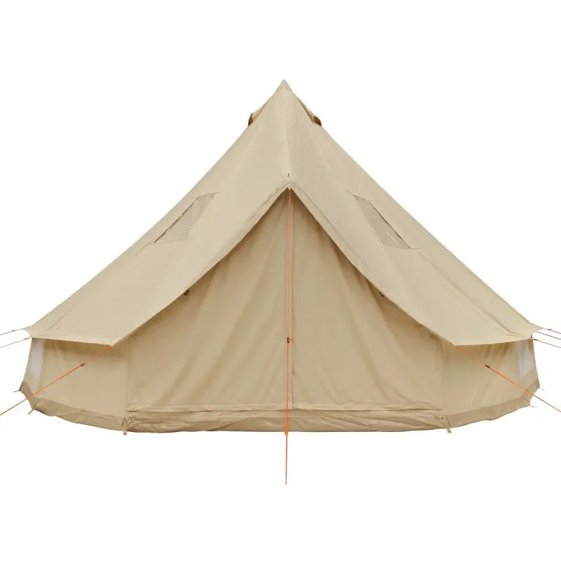 Tienda tipi your GEAR Desert 8 Pro beige, fabricada en mezcla de algodón, con suelo fijo tipo bañera, ventanas laterales y capacidad para 8 personas. Ideal para camping familiar, protección UV50+.