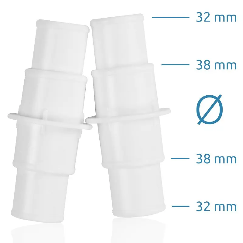 yourGEAR 2x Pool Schlauchverbinder 32-32 mm | 38-38 mm | 32-38 mm Poolschlauch Adapter 4 Schellen