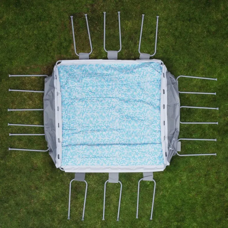 your GEAR Familien Pool 3x3x1m Stahlrahmenbecken Gartenpool Stahlrohrbecken Schwimmbad Planschbecken