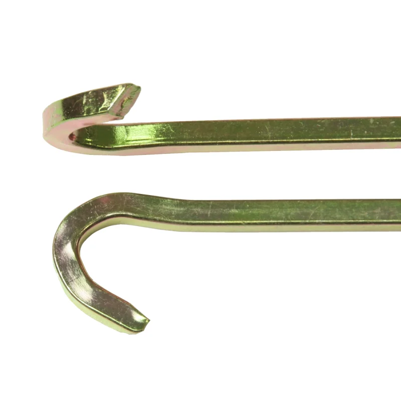 Juego de 5 piquetas de acero cuadrado 10T PEG IT VK-22SV de 6x6x220 mm, resistentes, con extremo curvado para fijar tiendas de campaña en suelos duros y normales.