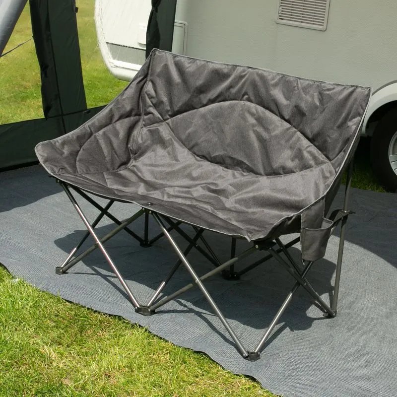 your GEAR Campingsofa Modena - XXL Campingstuhl für 2 Personen, max 320 kg, extra lang, gepolstert