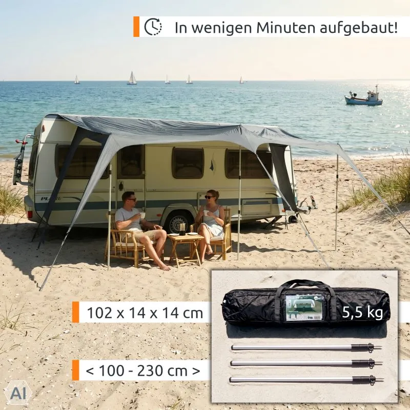 your GEAR Scilla PES 400 x 250 - Caravan Tarp Wohnwagen Sonnensegel Wohnmobil Sonnendach Vordach