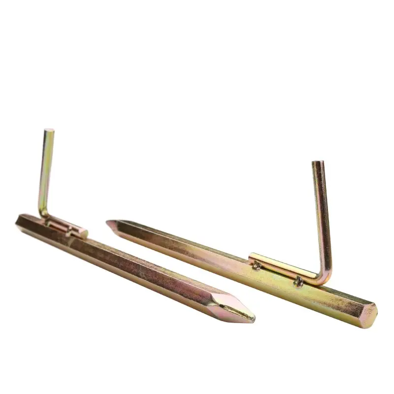your GEAR 8 x Zelthering NH 300 - Ø 15 x 300 mm 6-eckiger Zeltpflock aus Stahl mit Haken, Hering Set