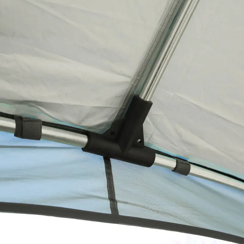 Structure intérieure du pavillon your GEAR Bergamo 430, montrant les tubes en acier galvanisé robustes, les connecteurs en plastique ABS et la toile Oxford 210D imperméable et résistante aux UV.
