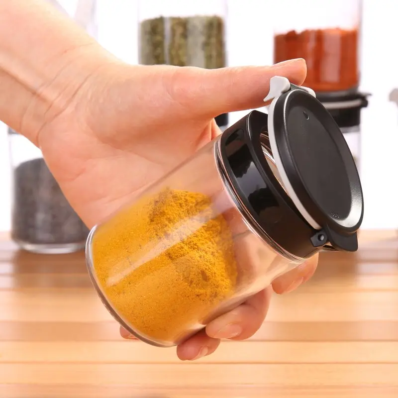 your GEAR Gewürzstreuer Double-Flip - 10 Gewürzdosen à 200 ml aus Glas, Streueinsatz selbstreinigend