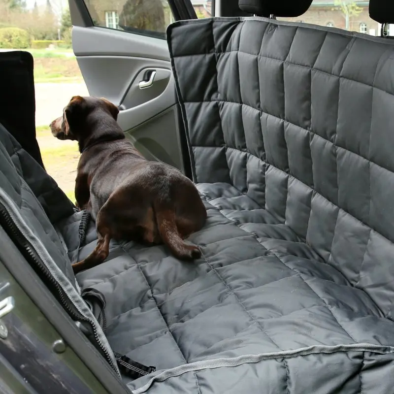 2nd Chance - your GEAR Rapallo - Hunde Schondecke für Auto Rücksitzbank mit 2 Einstiegen, robust, weich, waschbar (71369)