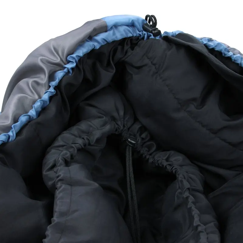 yourGEAR Schlafsack Ostria -3°C Deckenschlafsack 230x75cm Sommerschlafsack Blau Grau kleines Packmaß