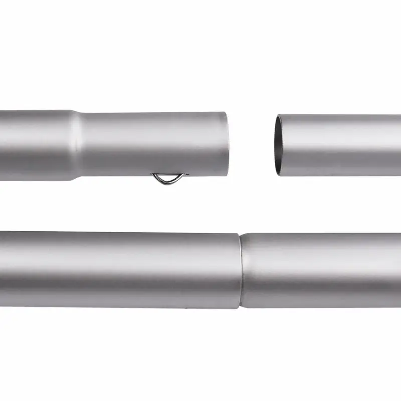 Telescopic aluminum awning pole, three-part design with 25/22 mm diameters, matte anodized finish, visible metal locking pin, suitable for tent frames, adjustable length, your GEAR Connection Pole.