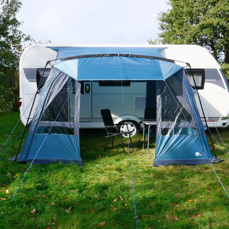 your GEAR Wohnwagenvorzelt Malibu 350 - Caravan Zelt, Reisevorzelt mit herausnehmbarer Vorderwand