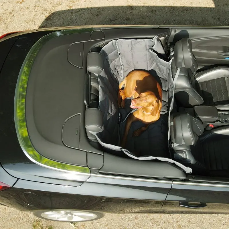 2nd Chance - your GEAR Rapallo - Hunde Schondecke für Auto Rücksitzbank mit 2 Einstiegen, robust, weich, waschbar (71369)