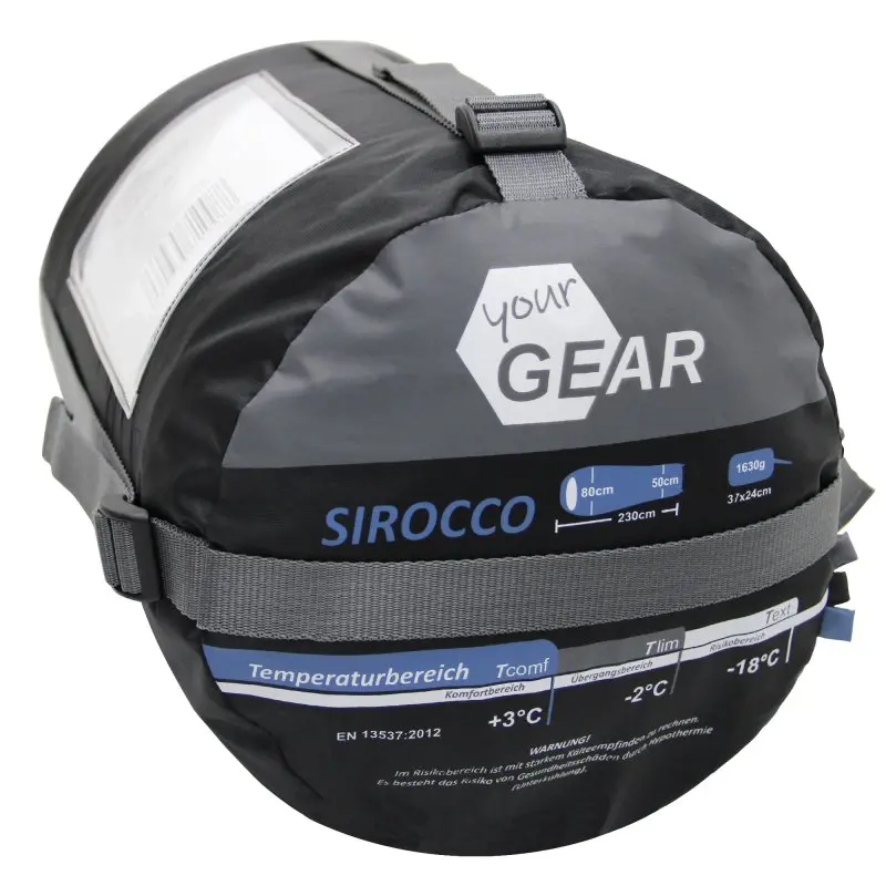 your GEAR Schlafsack Sirocco -18°C extra warmer Mumienschlafsack 230x80 cm 3-4 Jahreszeiten