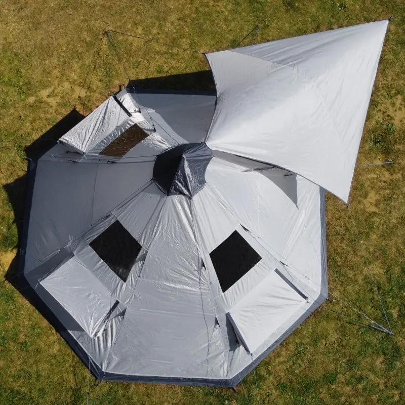 your GEAR Zelt Numana 400 Familienzelt 4 - 6 Personen Sonnensegel Bodenwanne Wasserdicht 5000 mm