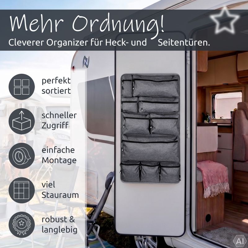your GEAR Ivera 50x90 - organizer per garage posteriore camper, borsa portaoggetti