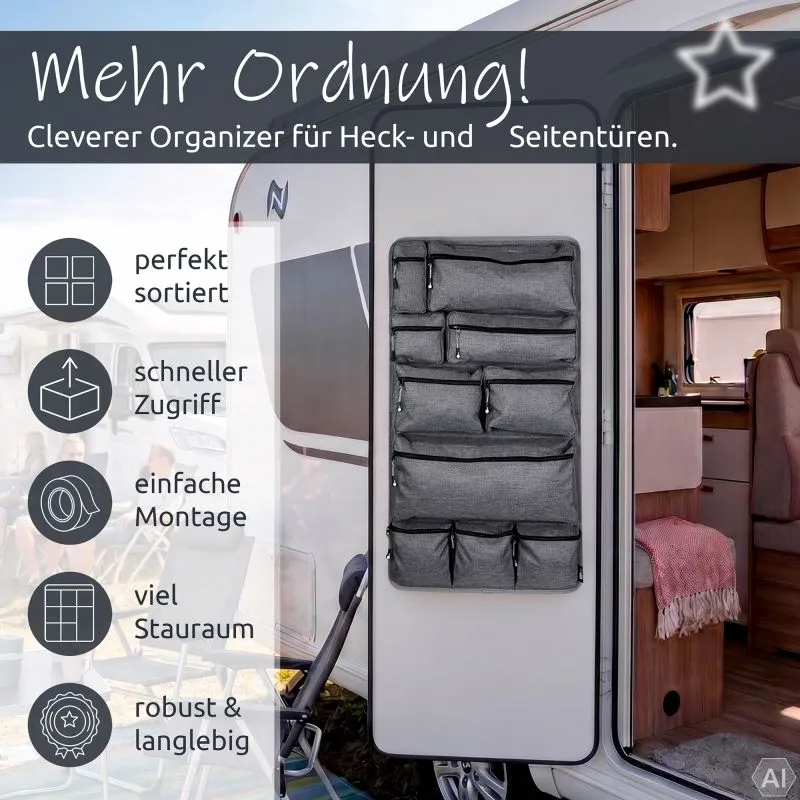 your GEAR Ivera 50x90 - organizer per garage posteriore camper, borsa portaoggetti