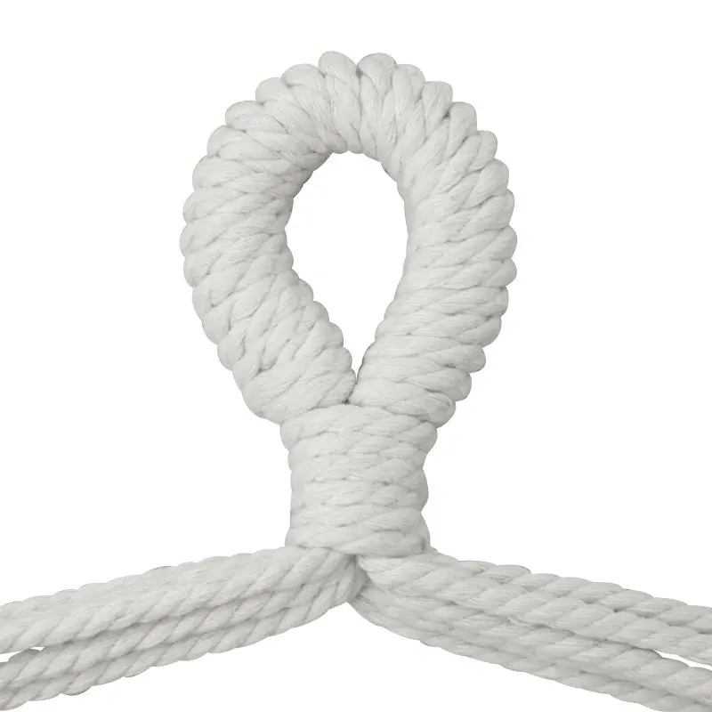 Détail de la corde résistante du fauteuil suspendu yourGEAR Lombok Aqua, boucle solide pour suspension sécurisée, capacité de charge élevée jusqu’à 240 kg, adaptée pour intérieur et extérieur.