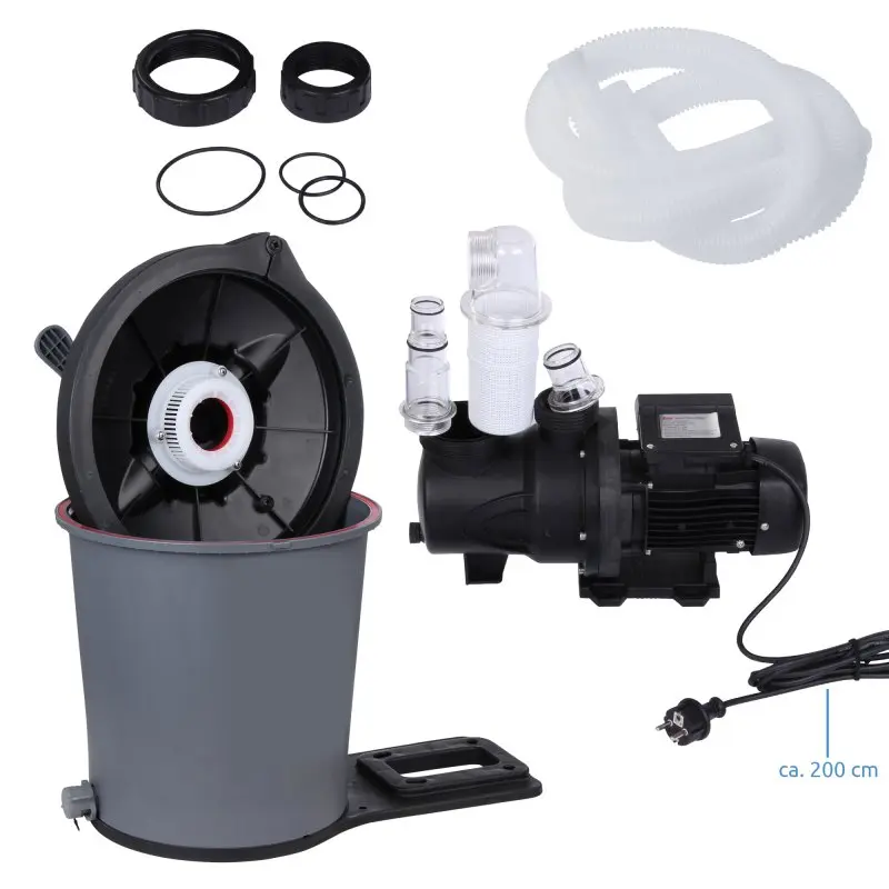 yourGEAR Sand-Filteranlage SFP 6813 L/h Sandfilter Pool-Pumpe 7 m³/h Schwimmbadpumpe + 6 Wege Ventil