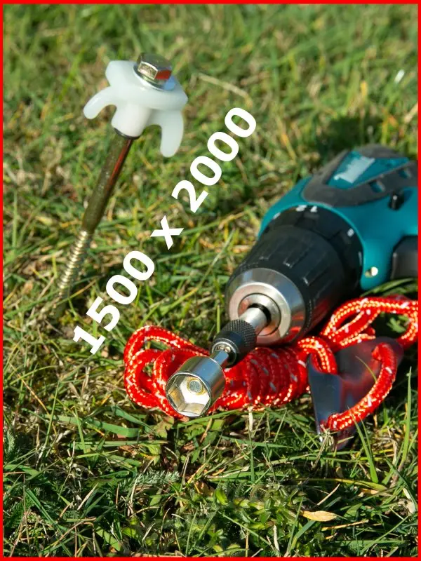 your GEAR Screw 200 - 15 robuste Zeltheringe mit Gewinde, Hering aus Stahl für harten Boden und Holz