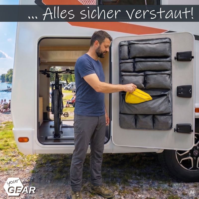 your GEAR Ivera 50x90 - organizer per garage posteriore camper, borsa portaoggetti